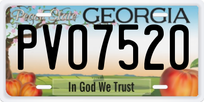 GA license plate PVO7520