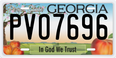 GA license plate PVO7696