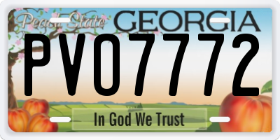 GA license plate PVO7772