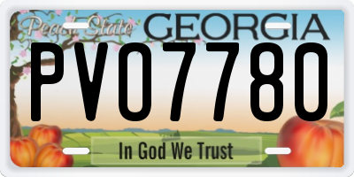 GA license plate PVO7780