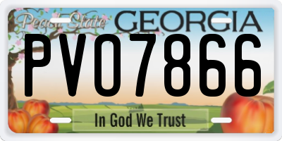 GA license plate PVO7866