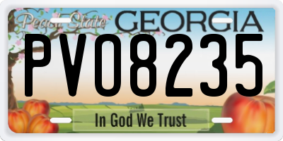 GA license plate PVO8235