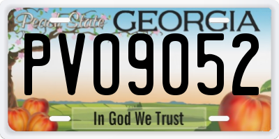 GA license plate PVO9052