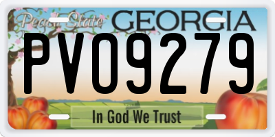 GA license plate PVO9279