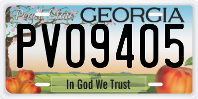 GA license plate PVO9405