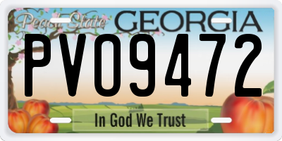 GA license plate PVO9472