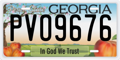 GA license plate PVO9676