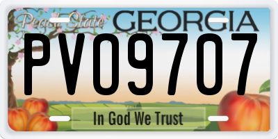 GA license plate PVO9707