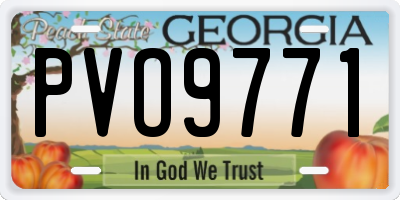 GA license plate PVO9771