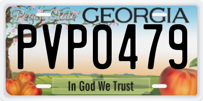 GA license plate PVP0479
