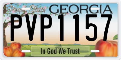 GA license plate PVP1157