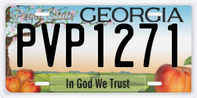 GA license plate PVP1271