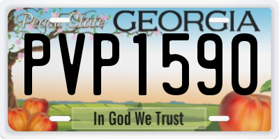 GA license plate PVP1590