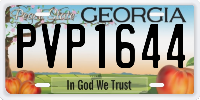 GA license plate PVP1644