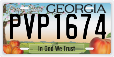 GA license plate PVP1674
