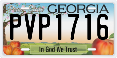 GA license plate PVP1716