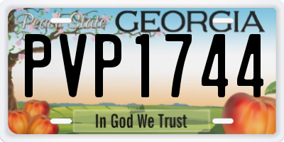 GA license plate PVP1744