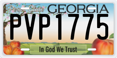 GA license plate PVP1775