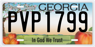 GA license plate PVP1799