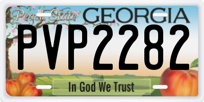 GA license plate PVP2282