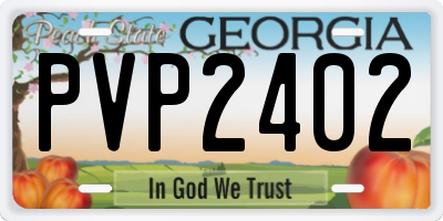 GA license plate PVP2402