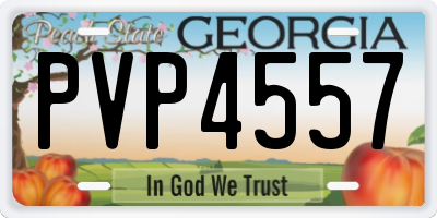 GA license plate PVP4557