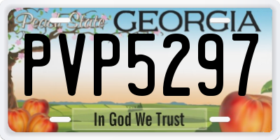 GA license plate PVP5297