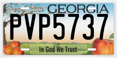GA license plate PVP5737