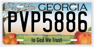 GA license plate PVP5886