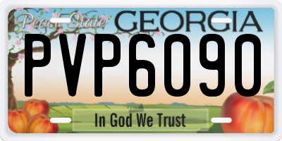GA license plate PVP6090