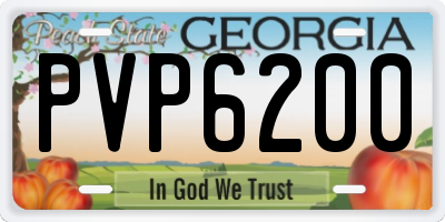 GA license plate PVP6200