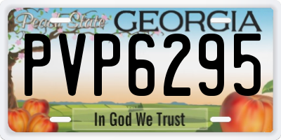 GA license plate PVP6295