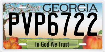 GA license plate PVP6722