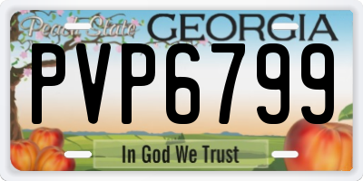 GA license plate PVP6799