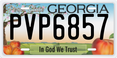 GA license plate PVP6857