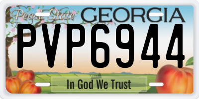 GA license plate PVP6944