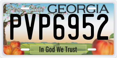 GA license plate PVP6952