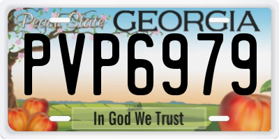GA license plate PVP6979