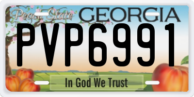 GA license plate PVP6991