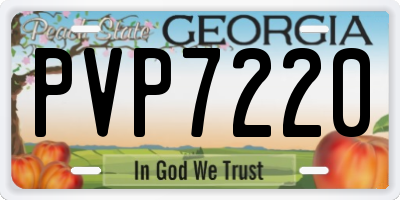 GA license plate PVP7220