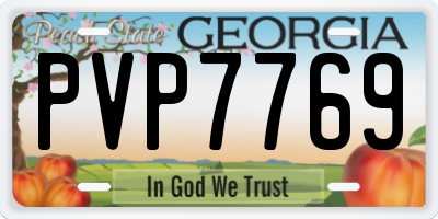 GA license plate PVP7769