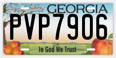 GA license plate PVP7906