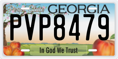 GA license plate PVP8479