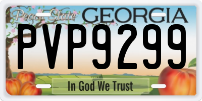 GA license plate PVP9299