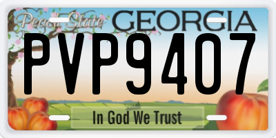 GA license plate PVP9407
