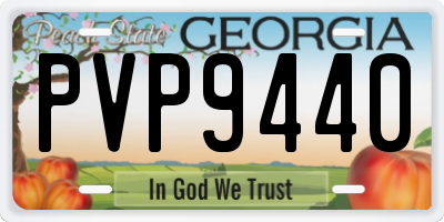GA license plate PVP9440