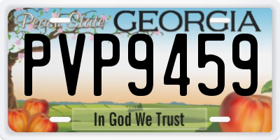 GA license plate PVP9459