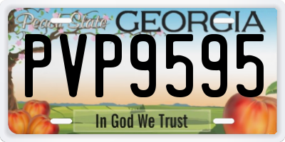 GA license plate PVP9595