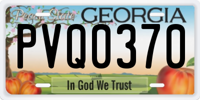 GA license plate PVQ0370