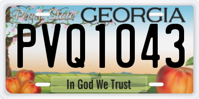 GA license plate PVQ1043